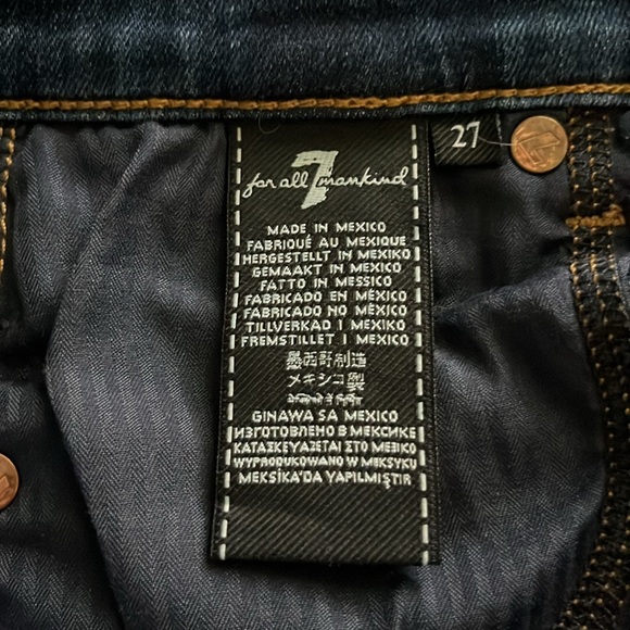 7 For All Mankind The High Waist Skinny Size 27 - Picture 12 of 16